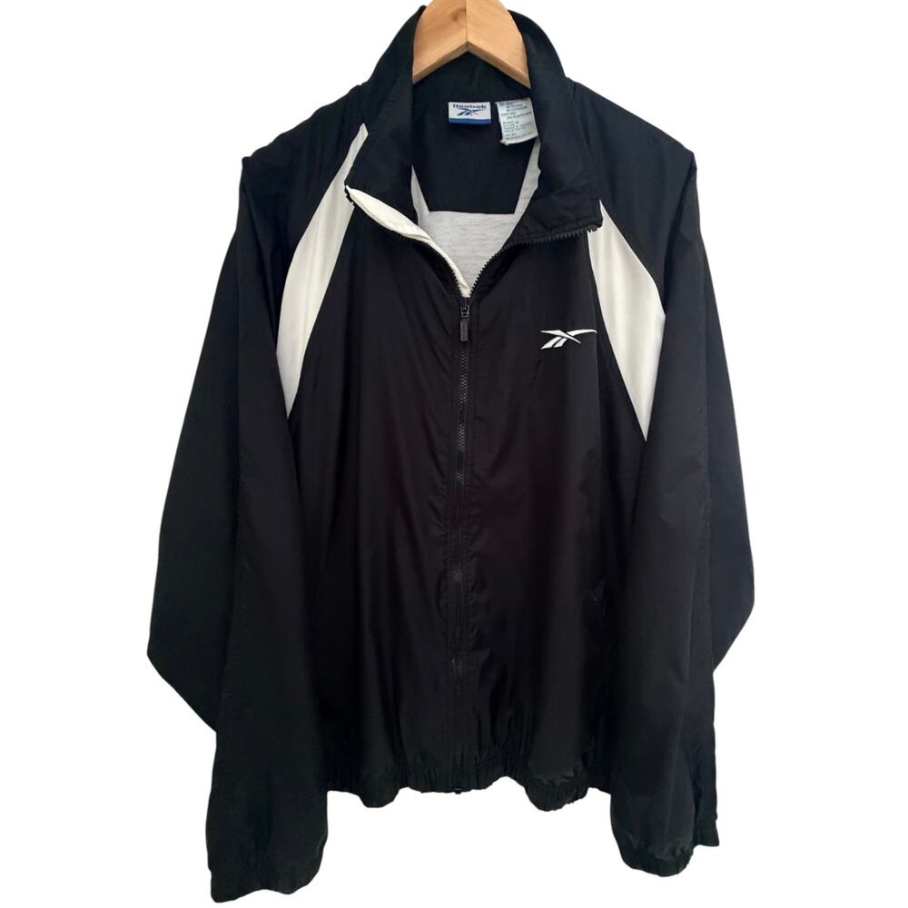 Vintage Reebok Men's Colorblock Windbreaker Jacket XL Black